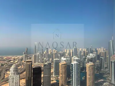 إطلالة على البحر والمدينة | شقة بغرفة نوم واحدة | برج أب تاون JLT | وسائل الراحة الراقية