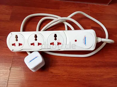 Used 3-socket Power Strip Extension with Switch and Plug (Good Working Condition)
