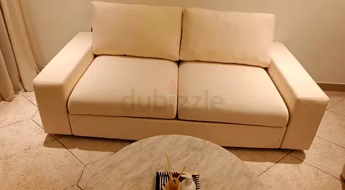 Beige color IKEA vimle two seater sofabed