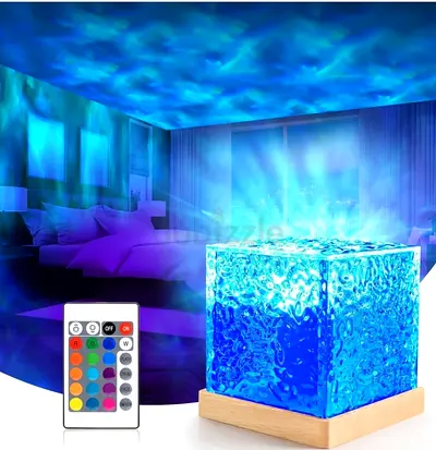 LED Color-Changing Decorative Night Light Cube with Remote
