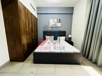 Spacious Furnished 1bhk with chiller free | Parking free | 12 cheques | Gym and pool free