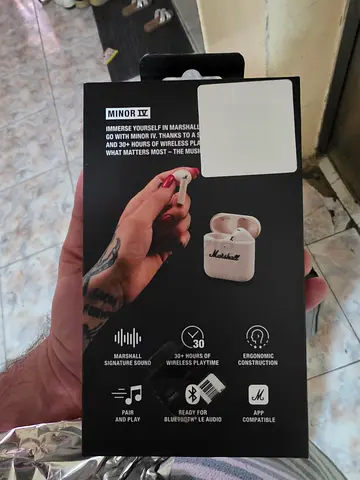 Marshall Minor IV True Wireless Earbuds - Brand Box, Good Condition