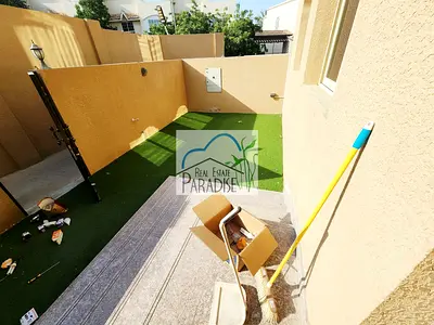 away from zone / 3 Bedroom Villa / All Master bedrooms/Living & dinning Maid Room/Private back and front yard garden/2 covered Parking/For Rent Mirdif