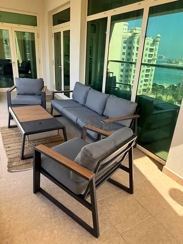 Premium Outdoor Lounge Set | Sofa, 2 Armchairs  Cooler Table