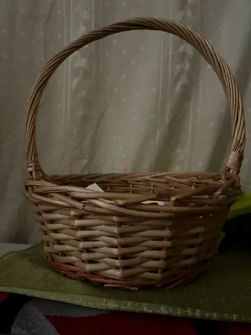 Wicker Handled Basket – Good Condition, Ready to Use