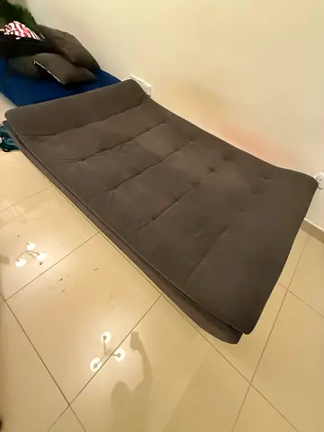 Grey foldable futon sofa mattress - good used condition