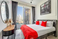 Summer Offer | Lux Pad | 3BR+M | Premium Burj &amp; Fountain View | Modern Amenities