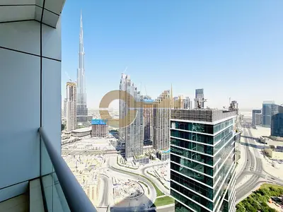 الطابق العلوي 1 غرفة نوم | البرج التنفيذي B | إطلالات على البرج والبحر | شقة مفروشة