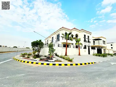 فيلا كلاسيك مع مسبح واجهه حجر تشطيب شخصى خلف الحديقه مباشرة شامله رسوم التسجيل ومكيفات وكهرباء ومياه