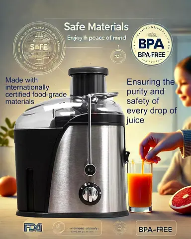 Stainless Steel Cold Press Juice Extractor - BPA Free, Food Grade