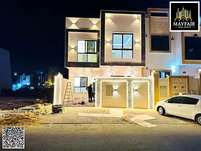 Townhouse villa at a special price in Al Zahia area, 6 master bedrooms, living room, lounge and roof, freehold ownership for all nationalities.