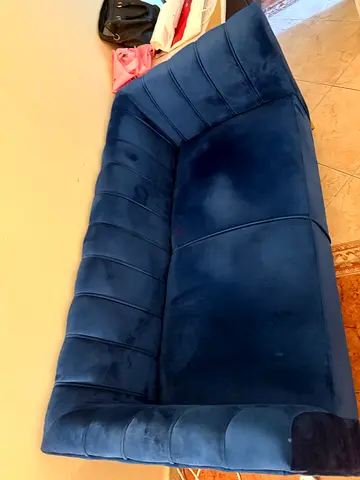 Blue Velvet 2 Seater Sofa in perfect Condition