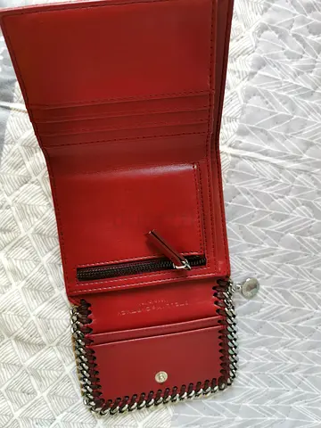 Stella McCartney Falabella Red Trifold Wallet