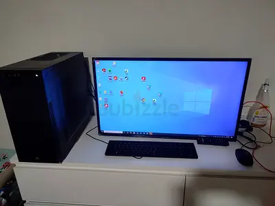 Used Desktop PC with 27-inch Monitor, Keyboard  Mouse - Ready to Use