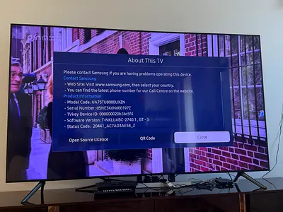 Samsung 75” Crystal UHD 4K Smart TV – Model UA75TU8000UXZN