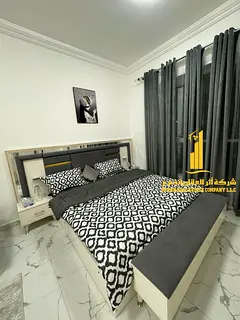 Luxury second occupied studio with separate kitchen and open view, fully furnished ✨ Ajman Oasis T