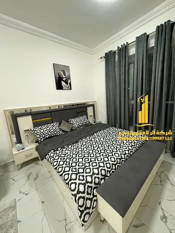 استوديو فاخر ثاني ساكن بمطبخ منفصل و اطلاله مفتوحه ✨عجمان برج الواحه. للإيجار الشهري.الإيجار يشمل الفواتير والإنترنت وموقف