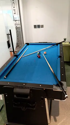 Used Full-Size Pool/Billiards Table with Cues and Accessories