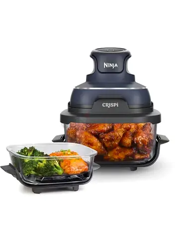 NINJA CRISPI 4-IN-1 PORTABLE GLASS AIR FRYER - CYBERSPACE 5.2 L 1700 W FN101GYANZ