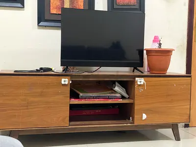 Wooden TV Cabinet / Entertainment Unit - Compact