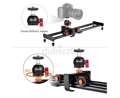 Camera Slider Rail with 360° Ballhead for DSLR/ Mirrorless