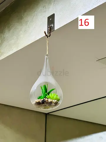 Hanging decoration - Glass + Seashell decor