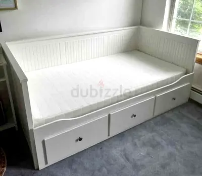 IKEA Hamness king bed frame with IKEA mattress