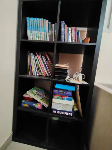 Black four layered book shelf