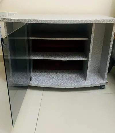 Small TV Stand / Entertainment Unit with Glass Door