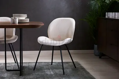 Set of 6 Dining Chairs White and Black (275 per chair)