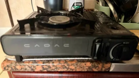 Portable single-burner gas stove (Cadac) - used High Quality