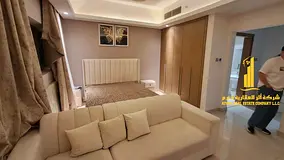 Studio with sea view balcony, Fully furnished new, very elegant furniture, including all bills, with