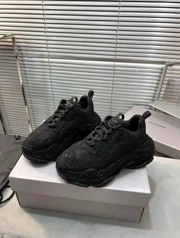 Balenciaga Black Triple S with Black Gemstones (NEW)