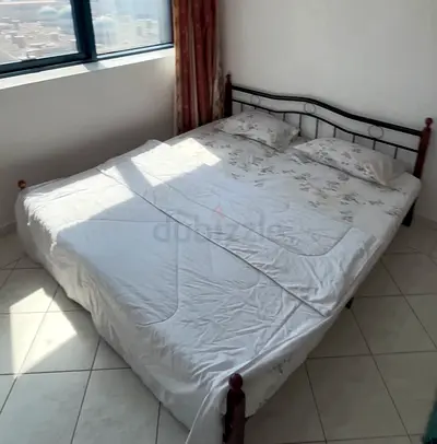 Metal Frame Double Bed with Headboard and Footboard - Good Condition