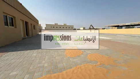Industrial Land for Rent in Sajja Sharjah | Interlocked Yard | 19,375 Sq.Ft | 50 KVA Power