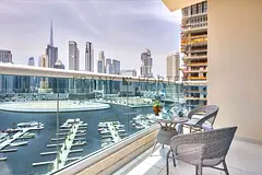Elegant 3BR + Maid's with Canal &amp; Partial Burj Views | Ideal for Mid - Term Rental, Monthly 