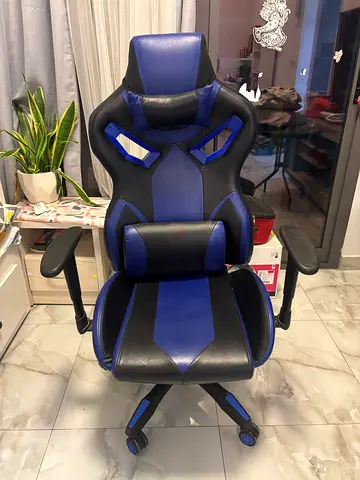 Blue and Black Ergonomic Gaming/Office Chair with Lumbar Support