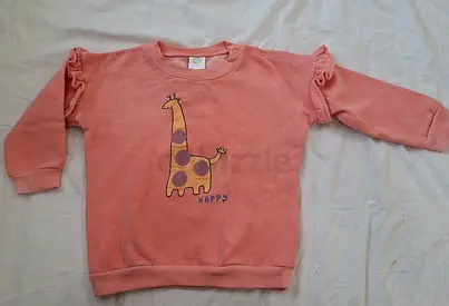 Cotton T-shirt with sleeves for a child, size 1 to 2 years