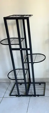 Black Metal Multipurpose Shelving Unit - 4 Tier