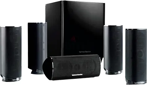 Harman Kardon AV Receiver 151 /HKts 16.z  Home Theater 5.1 with 2 stands. Good Condition