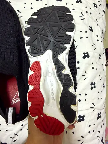Used black and red kids running shoes - good condition, 37 size available- Power brand original.