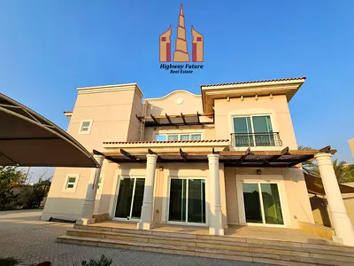 5 Bed room + 2 Hall + Majlis 2 Balcony Maids room Store room wardrobe Central Ac 5 Parking gardan 2 gate,,