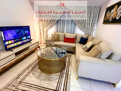A fully furnished two-bedroom apartment with a living room in Almwelh,sharjah for monthly rent