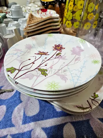 Set of 4 Floral Dinner Plates - Good Condition