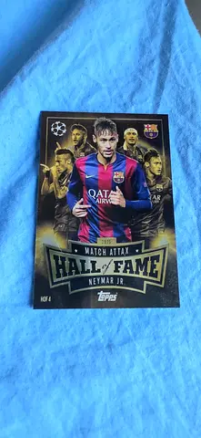 Neymar Jr Barcelona Topps Match Attax Hall of Fame Trading Card Poster