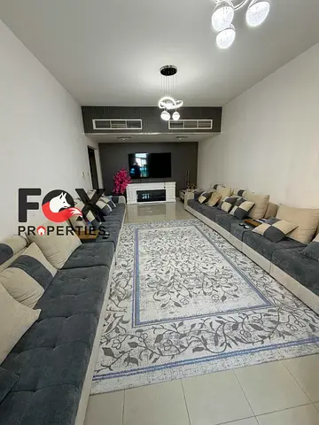 Elegant furniture & modern décor | Spacious 1,633 sq ft | Excellent investment return AED 6,500 | 2 master bedrooms | Gym, pool & parking.