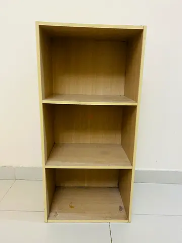 Simple 3-Shelf Wooden Storage Unit -