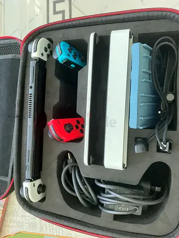 Nintendo switch with games and bag