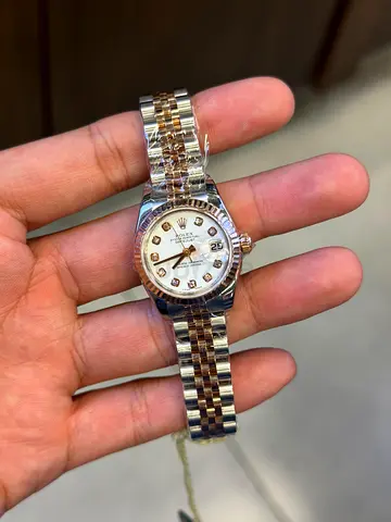Rolex Lady Datejust Two Tone Watch with Diamond Dial 26MM