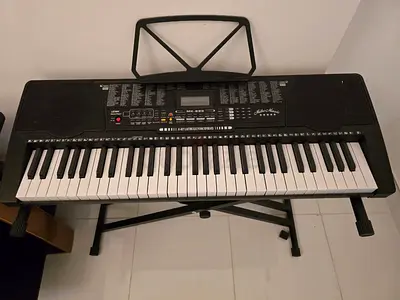 61-Key Electronic Keyboard with Stand and Music Rest